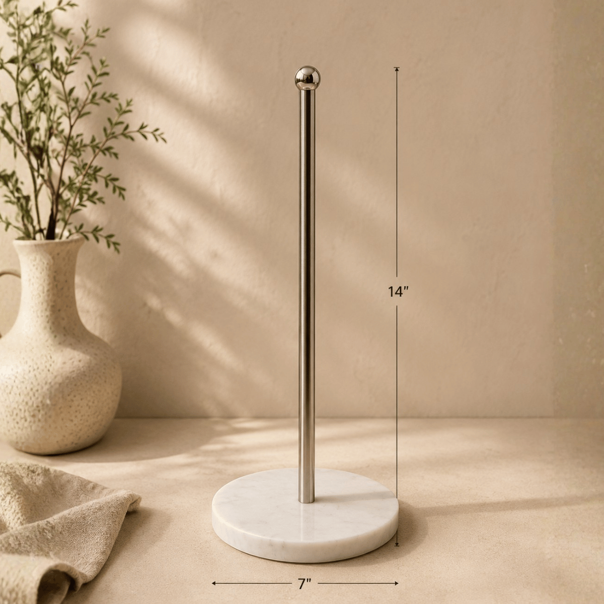 Marble Kitchen Roll Holder