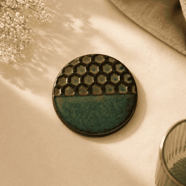 Honeycomb Glaze Coasters (Set of 4)