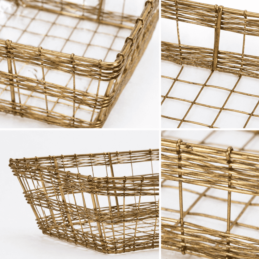 Set of 2 Wire Square Basket