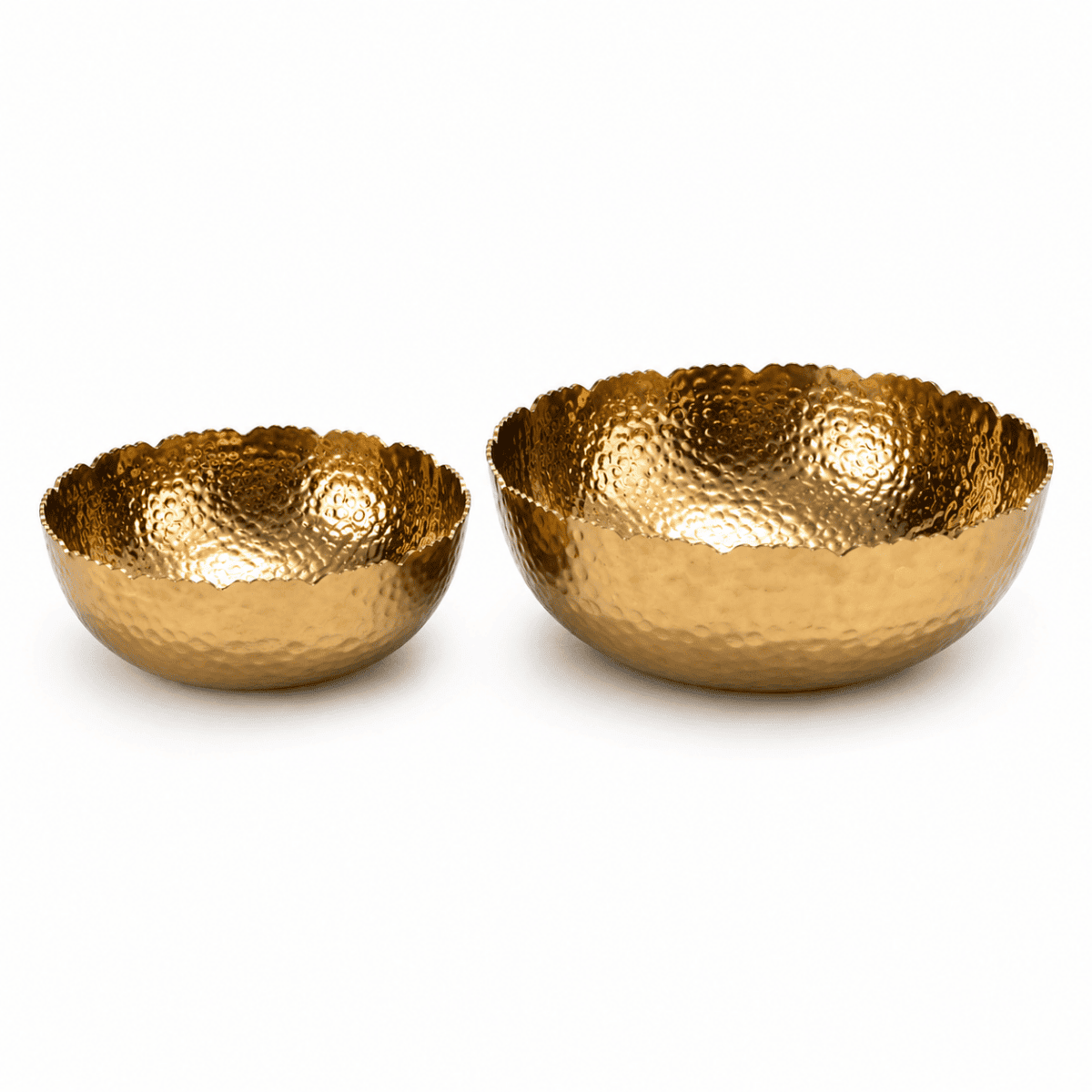 Hammered Gold Bowls (Set of 2)