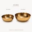 Hammered Gold Bowls (Set of 2)