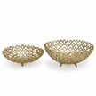 Lattice Gold Basket (Set of 2)