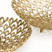 Lattice Gold Basket (Set of 2)