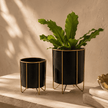 Noir Arc Planters — Set of 2