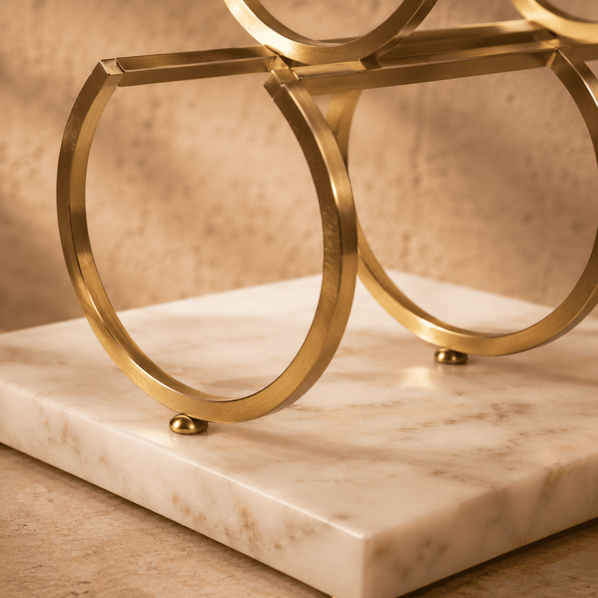 Marble & Iron Wine Rack