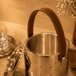 Luxe Leather-Handle Ice Bucket