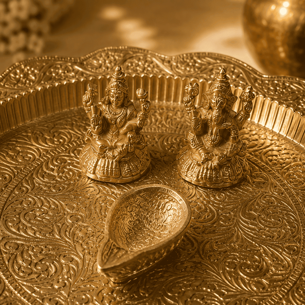 Lakshmi-Ganesh Pooja Thali