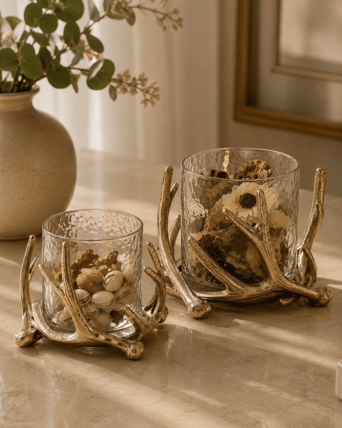 Antler Glow Candle Holders (Set of 2)