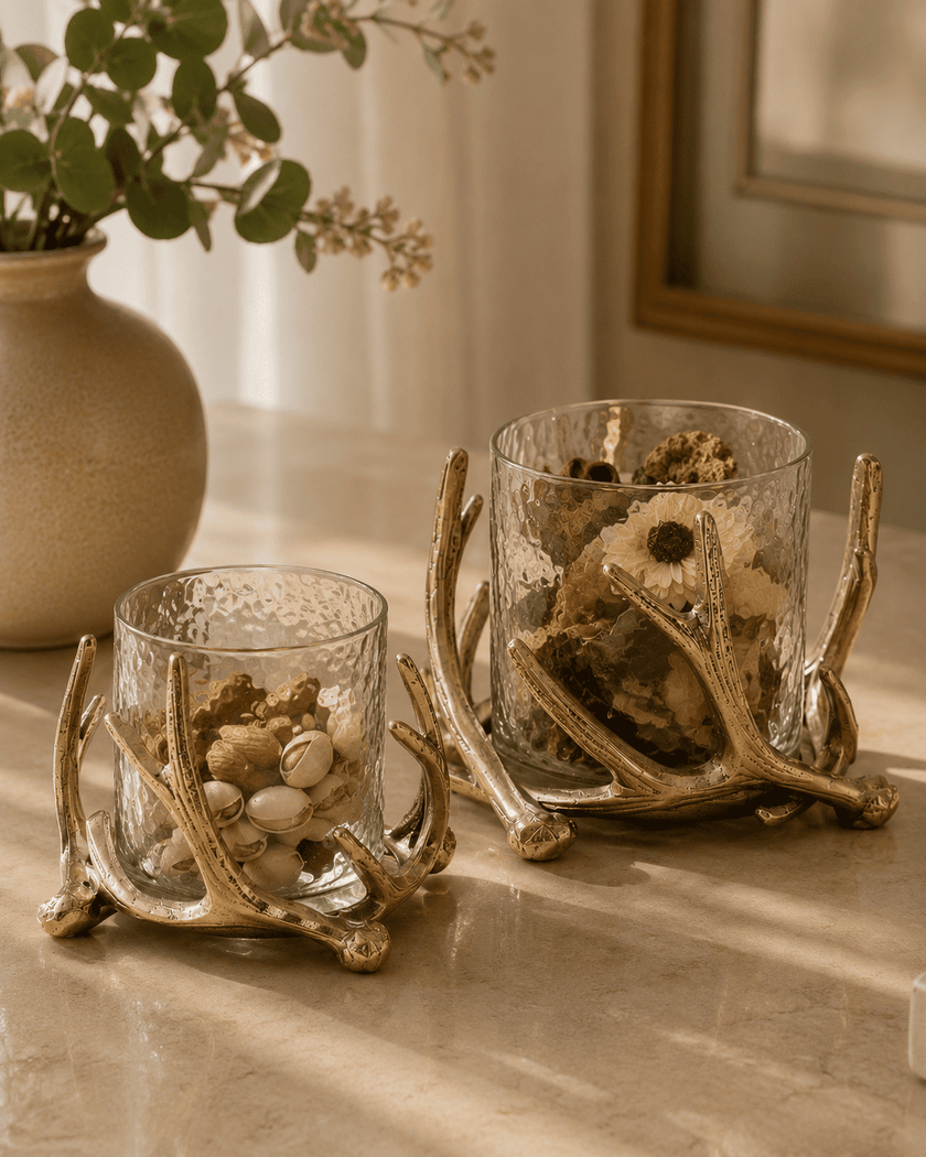 Antler Glow Candle Holders (Set of 2)