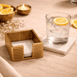 Marble Coasters with Holder (Set of 4)