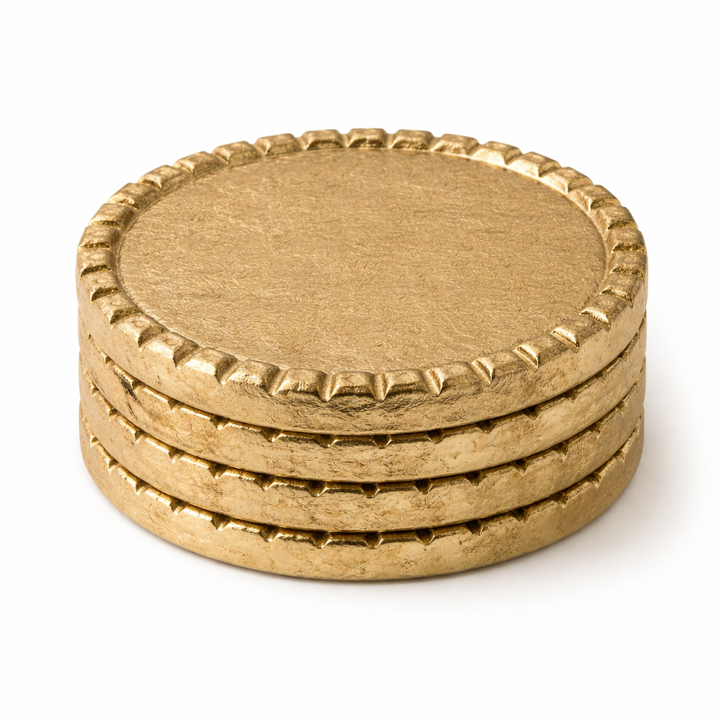 Kansa Gold Coasters (Set of 4)