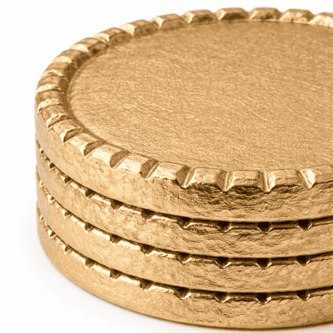 Kansa Gold Coasters (Set of 4)