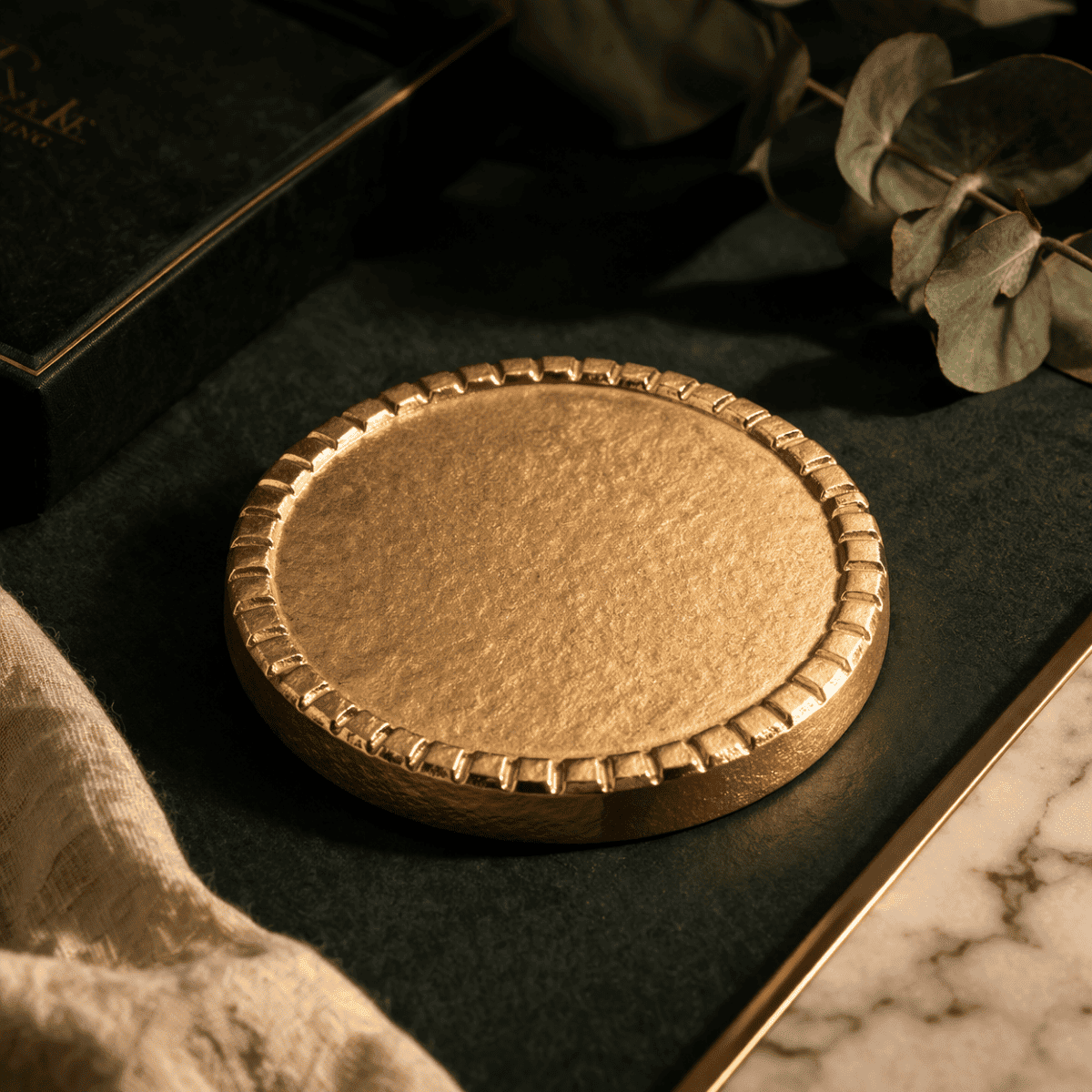 Kansa Gold Coasters (Set of 4)