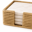 Marble Coasters with Holder (Set of 4)