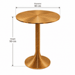 Gold Ribbed Side Table