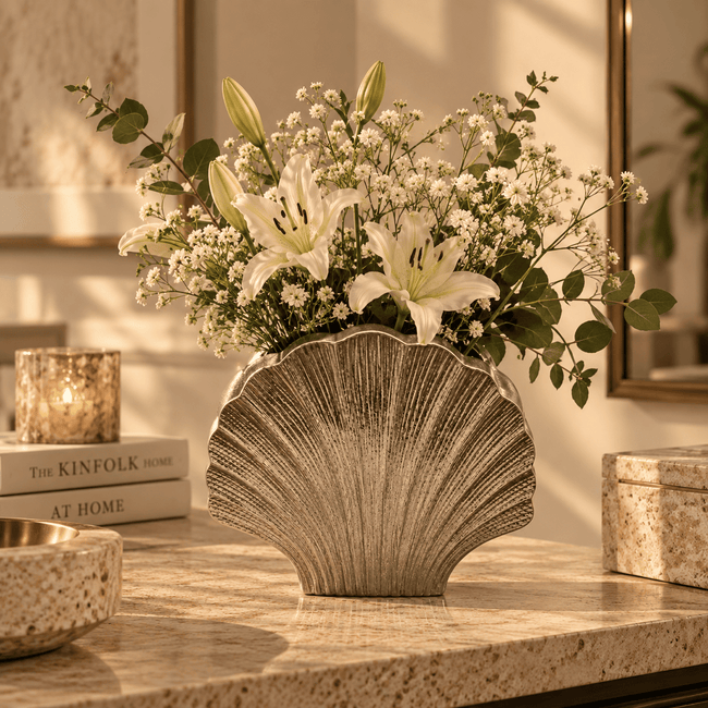 Shell Sculptural Flower Vase