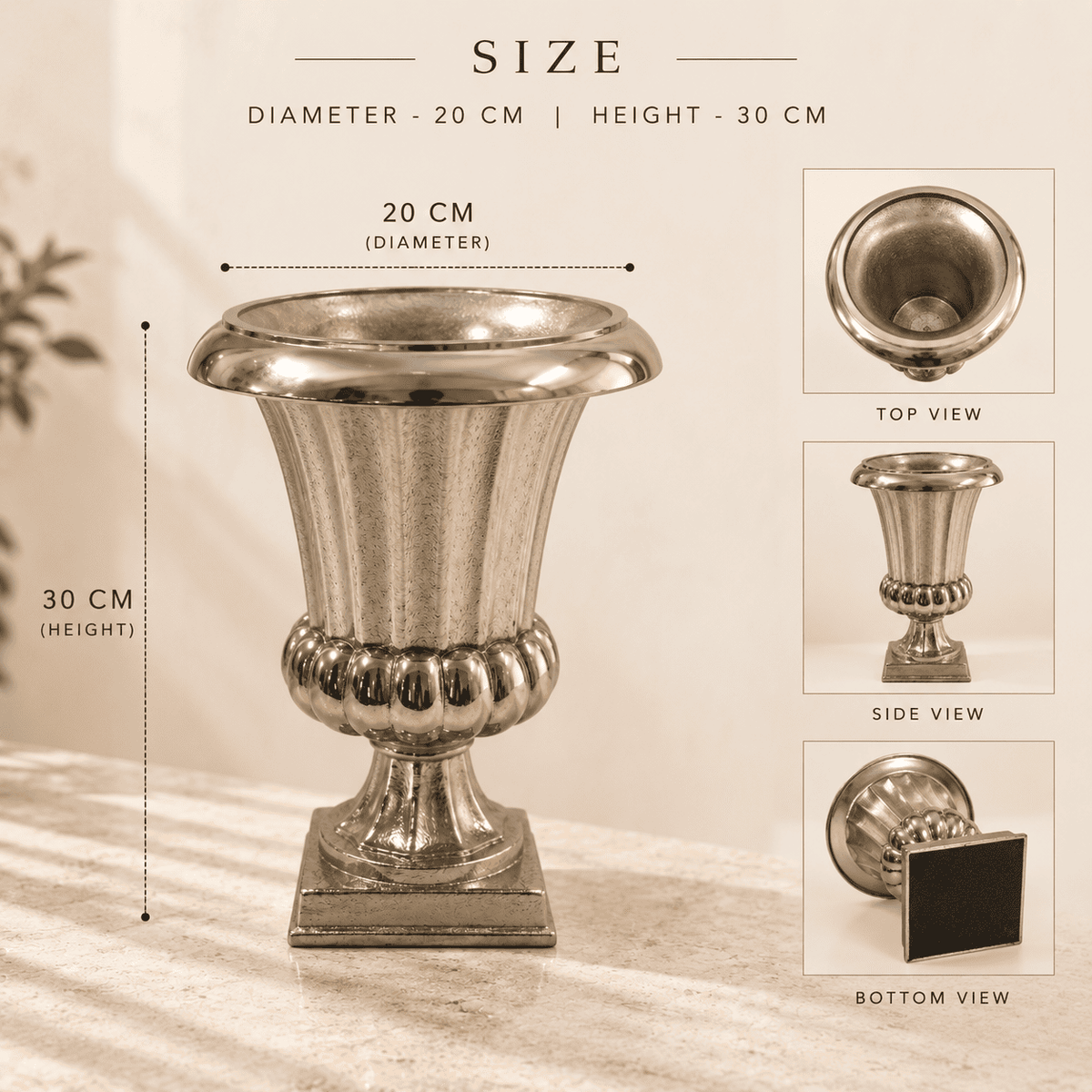 Regal Fluted Flower Vase