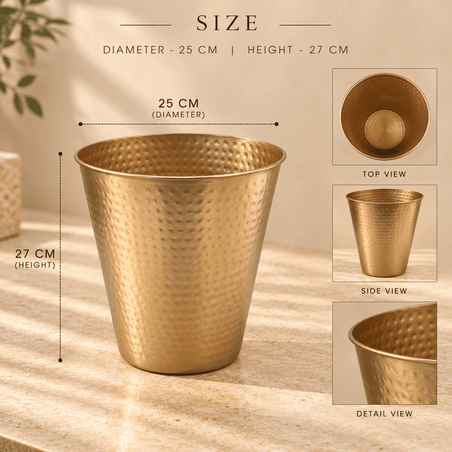 Hammered Iron Dustbin