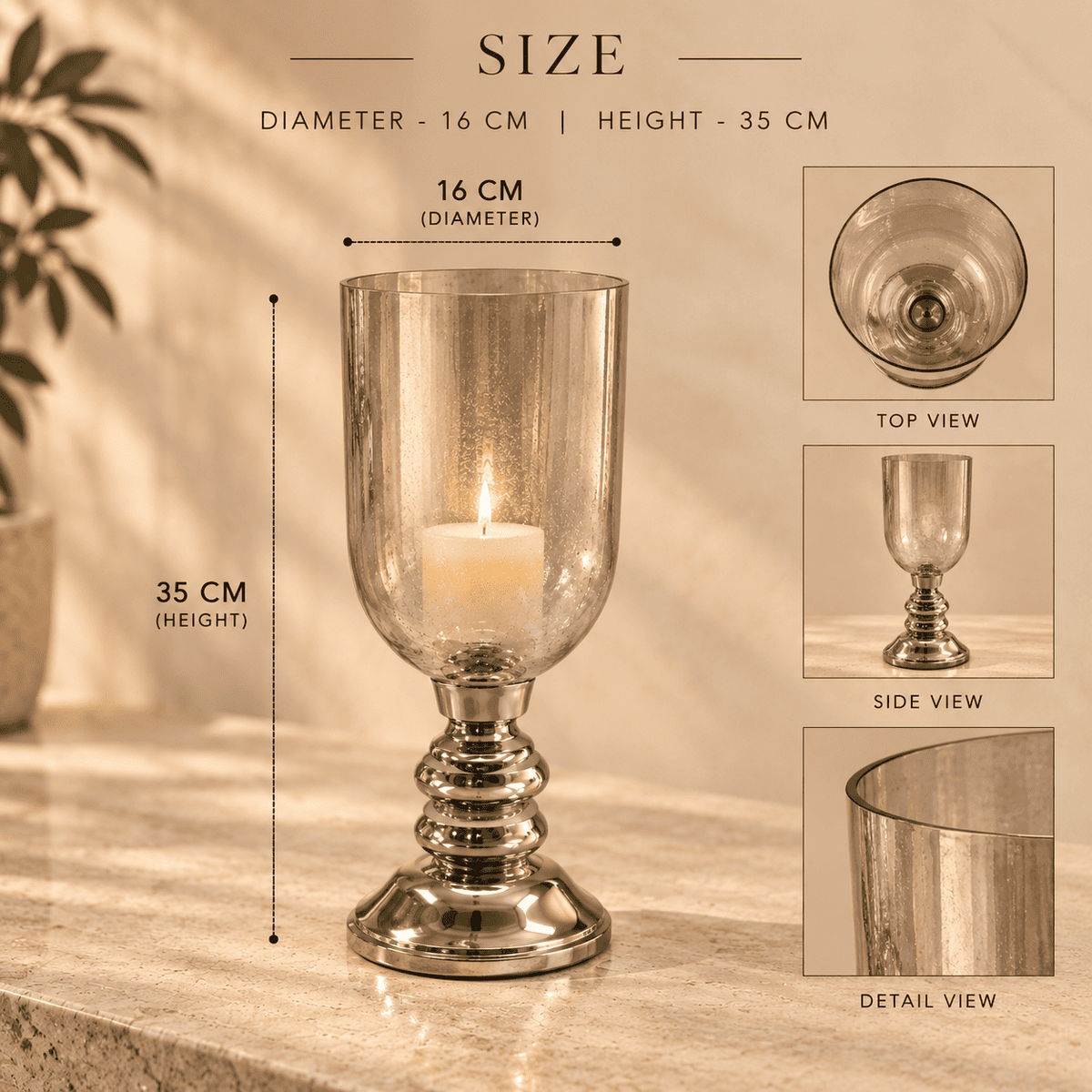 Classic Glass Hurricane