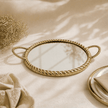 Gold Mirror Serve Tray (12”)