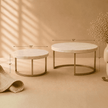 Marble Pedestal Serving Stands