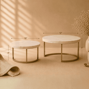 Marble Pedestal Serving Stands