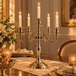 Silver 5-Arm Candle Holder