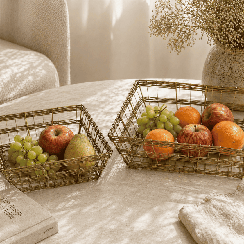 Set of 2 Wire Square Basket